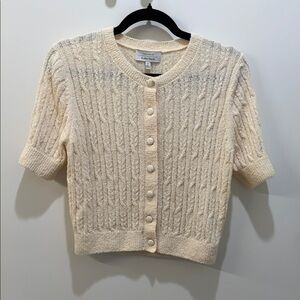 & other stories cable knit cardigan